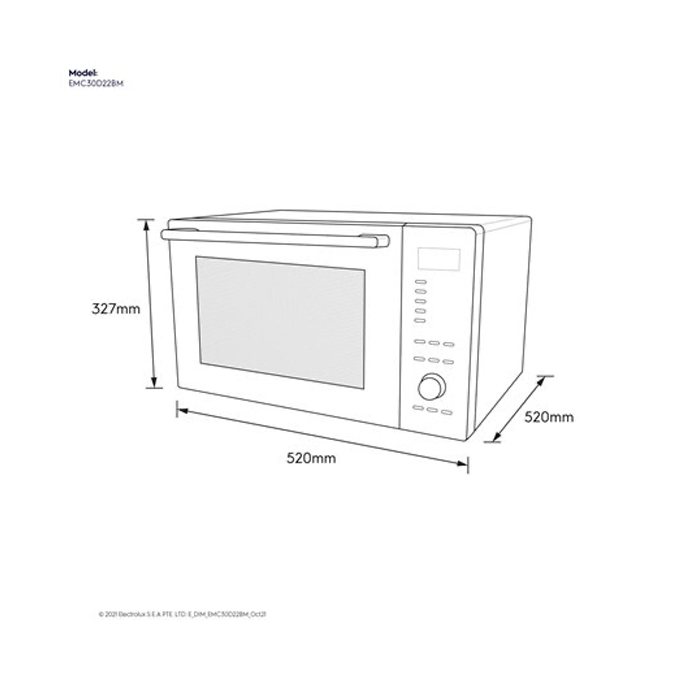 Electrolux Microwave 30L Free-standing - EMC30D22BM